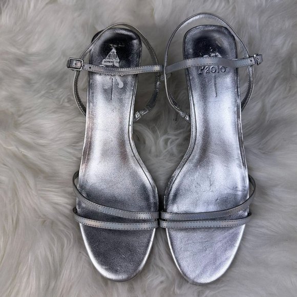 Linea Paolo Harmony Delicate Multi-Strap Leather Dress Sandal in Silver Iridesce - Picture 3 of 7